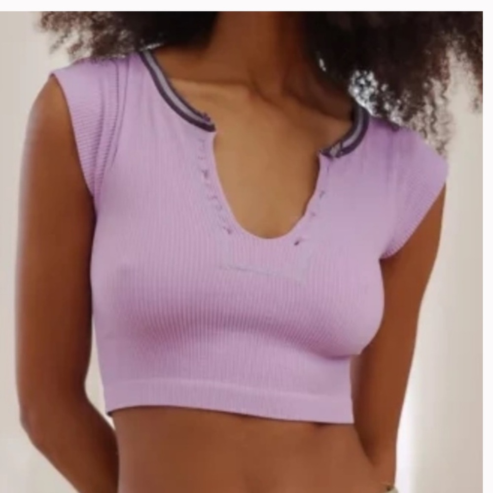 Out from Under Women's Purple Go For Gold Seamless Cropped Top